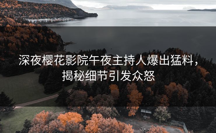 深夜樱花影院午夜主持人爆出猛料，揭秘细节引发众怒